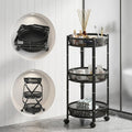 3-Tier Foldable Storage Trolley Rack