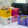 3 Pcs Smiley Basket With Cover – Ideal For Toys, Snacks & Accessories