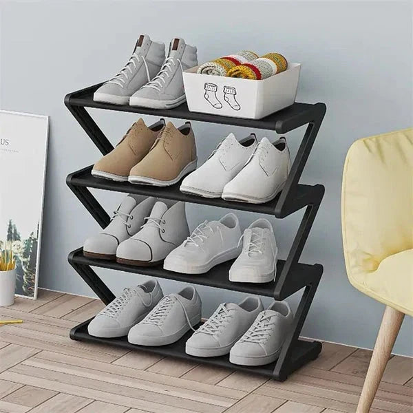 4 Layer X Shape Shoe Rack For Home & Office