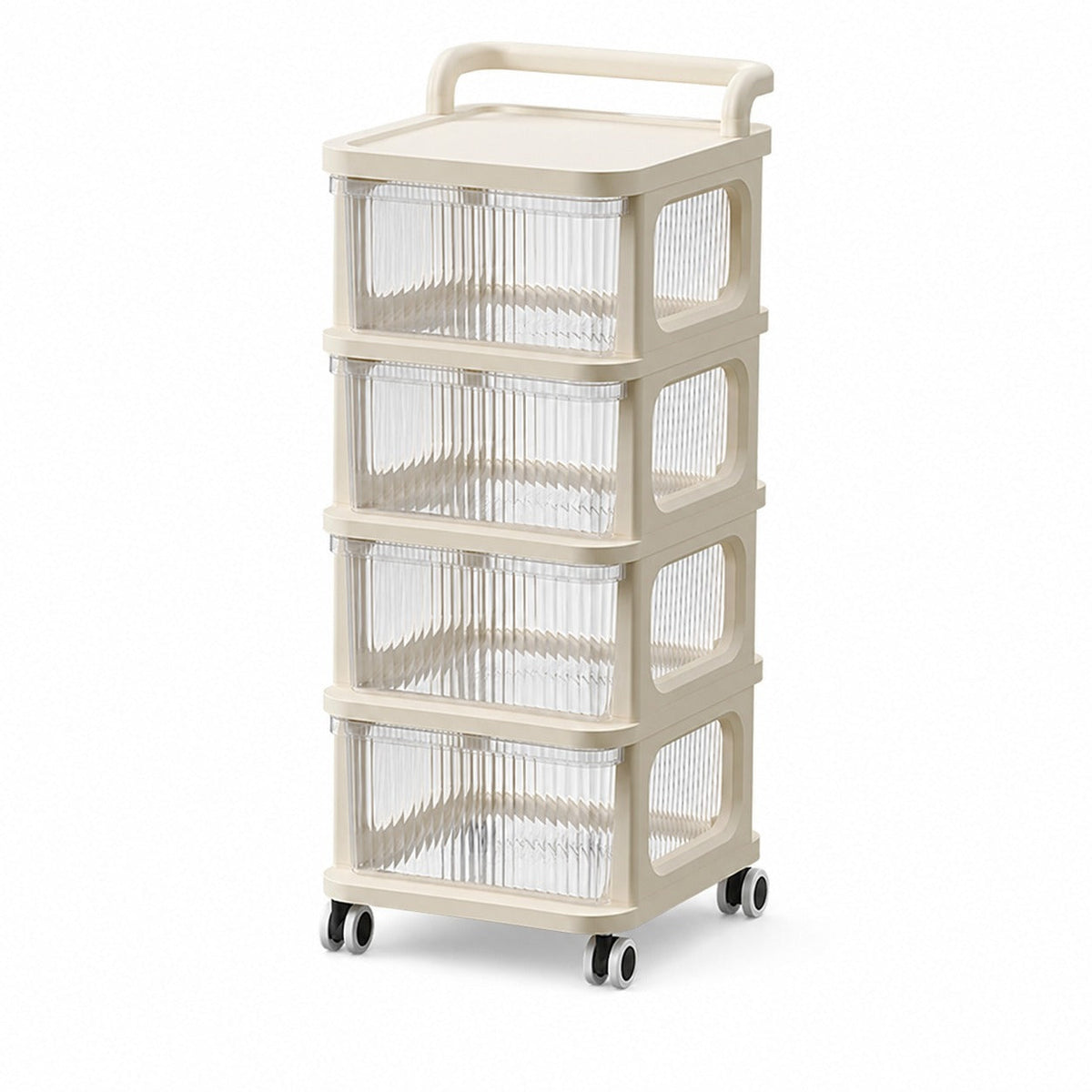 4 & 5-Tier Rolling Storage Cart with Drawers | Multipurpose Organizer on Wheels for Home, Office & Beauty Storage