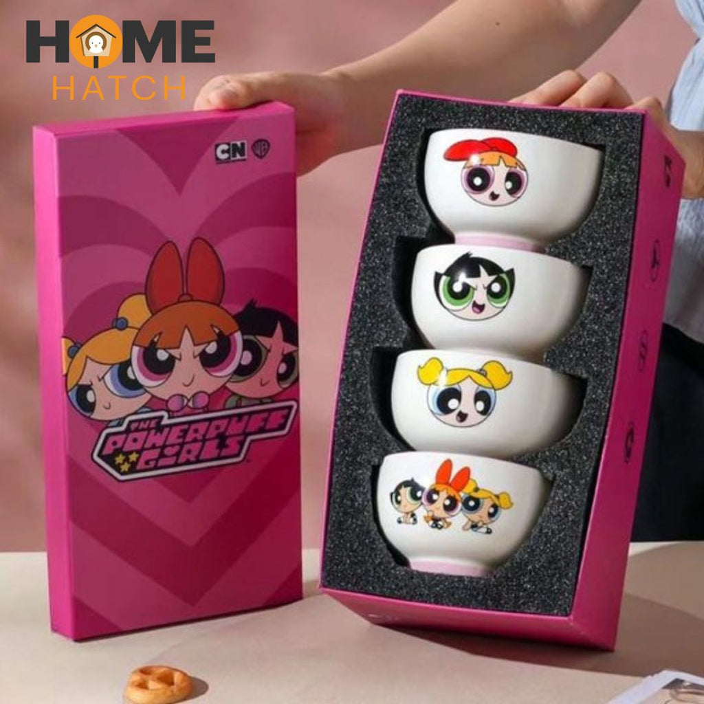 Powerpuff Girls Ceramic Bowl Gift Box Set – 4 Pieces