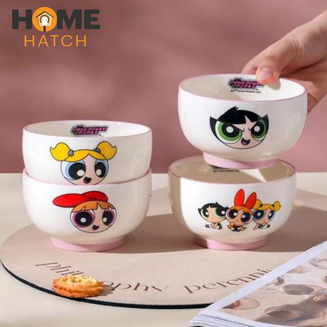 Powerpuff Girls Ceramic Bowl Gift Box Set – 4 Pieces