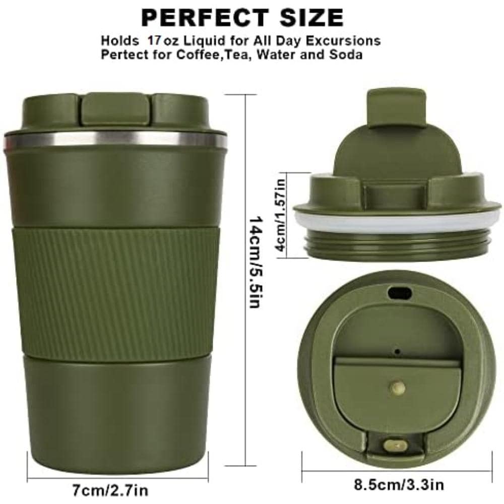 Insulated Stainless Steel Car/Travel Coffee Mug with Non-Slip Case - Home Hatch