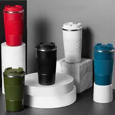 Insulated Stainless Steel Car/Travel Coffee Mug with Non-Slip Case
