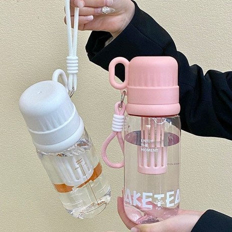 Transparent Water Bottle With Infuser & Carry Loop 800ML