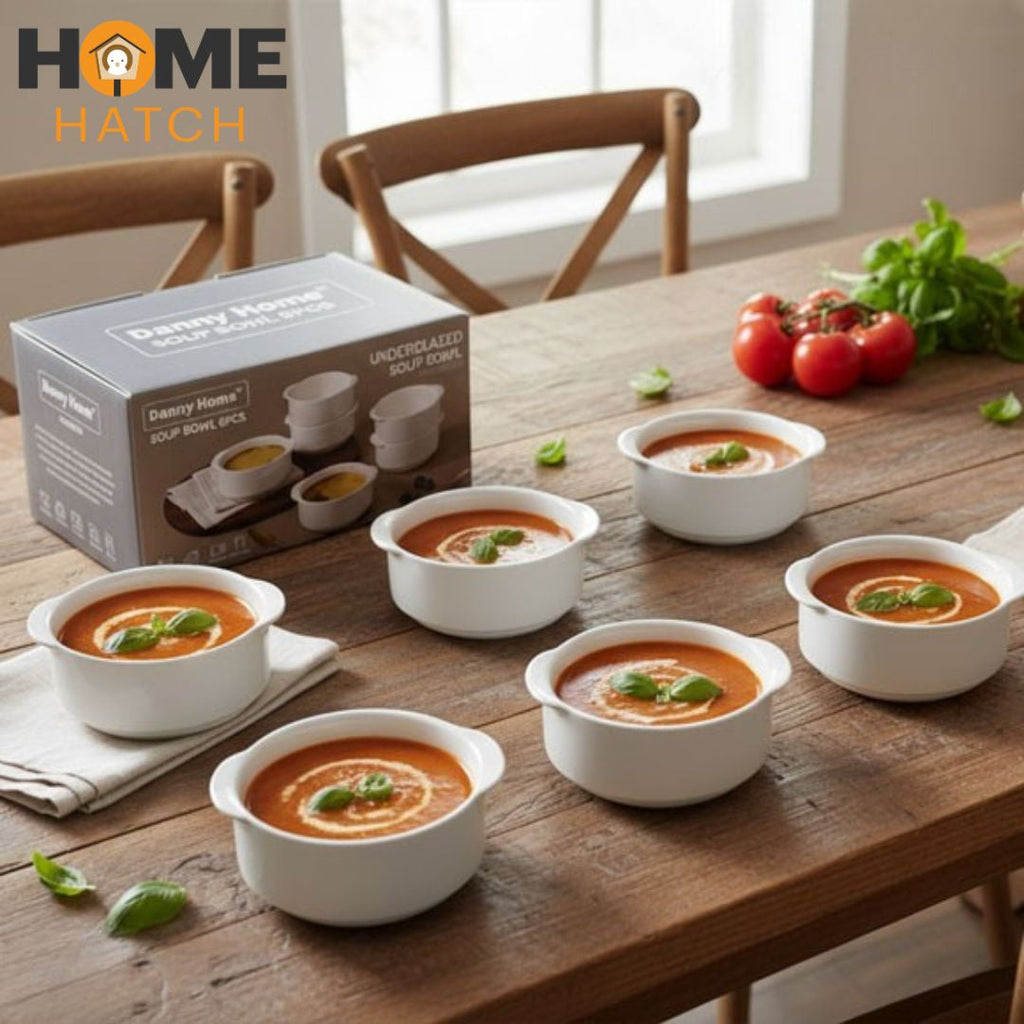 Danny Home 5″ Ceramic Soup Bowl Set of 6