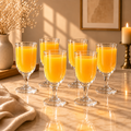 DELISOGA 340ml Stemmed Juice & Water Glass Set of 6 – Elegant Drinking Glasses