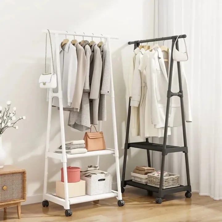 Foldable Triangle Clothes Hanger Rack Space Saving Storage Organizer