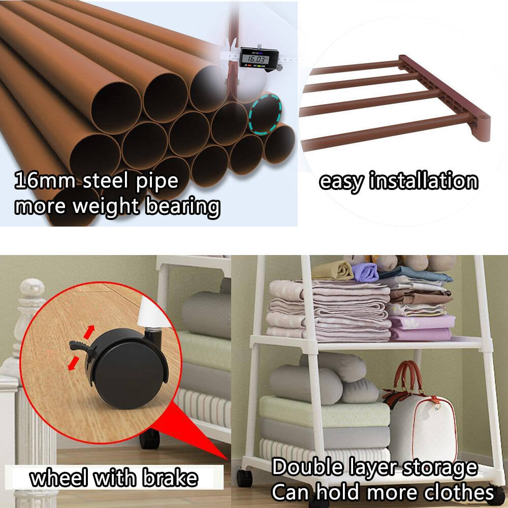 Foldable Triangle Clothes Hanger Rack Space Saving Storage Organizer