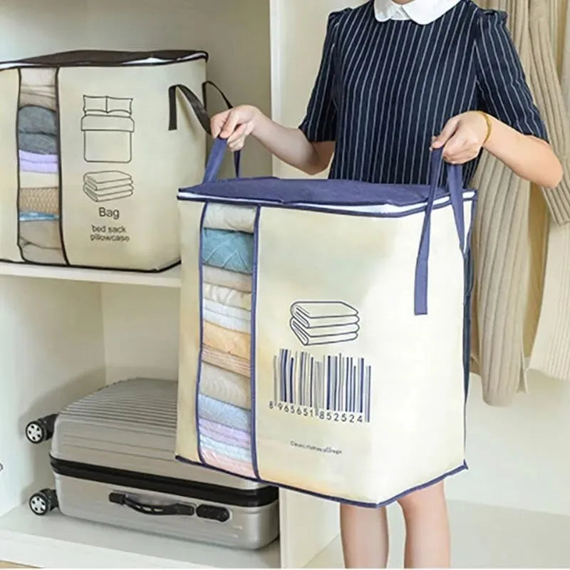 Barcode Storage Bag – Quilt, Blanket & Clothes Organizer
