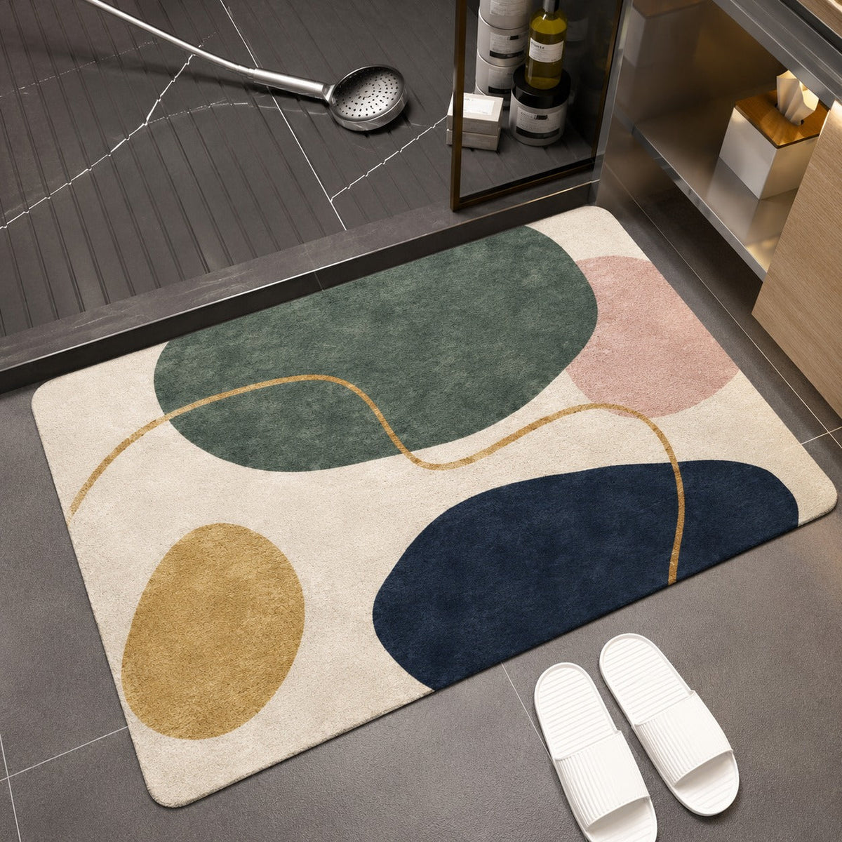 Stylish Non Slip Floor Mat For Home Decorative (22x15Inch)