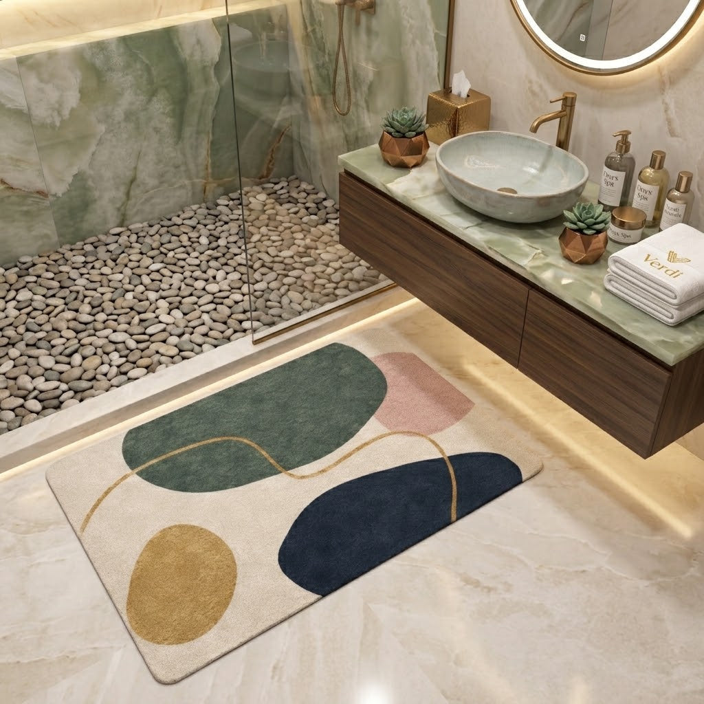 Stylish Non Slip Floor Mat For Home Decorative (22x15Inch)