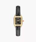 Michele Deco Madison Mini Black Leather Watch MWW06D000179