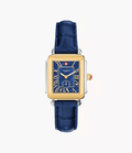Michele Deco Sport Mid Navy Leather Watch MWW06H000012