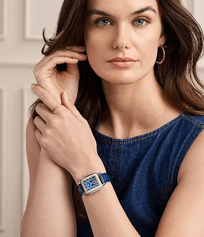 Michele Deco Sport Mid Navy Leather Watch MWW06H000012
