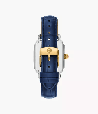 Michele Deco Sport Mid Navy Leather Watch MWW06H000012