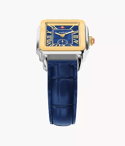 Michele Deco Sport Mid Navy Leather Watch MWW06H000012