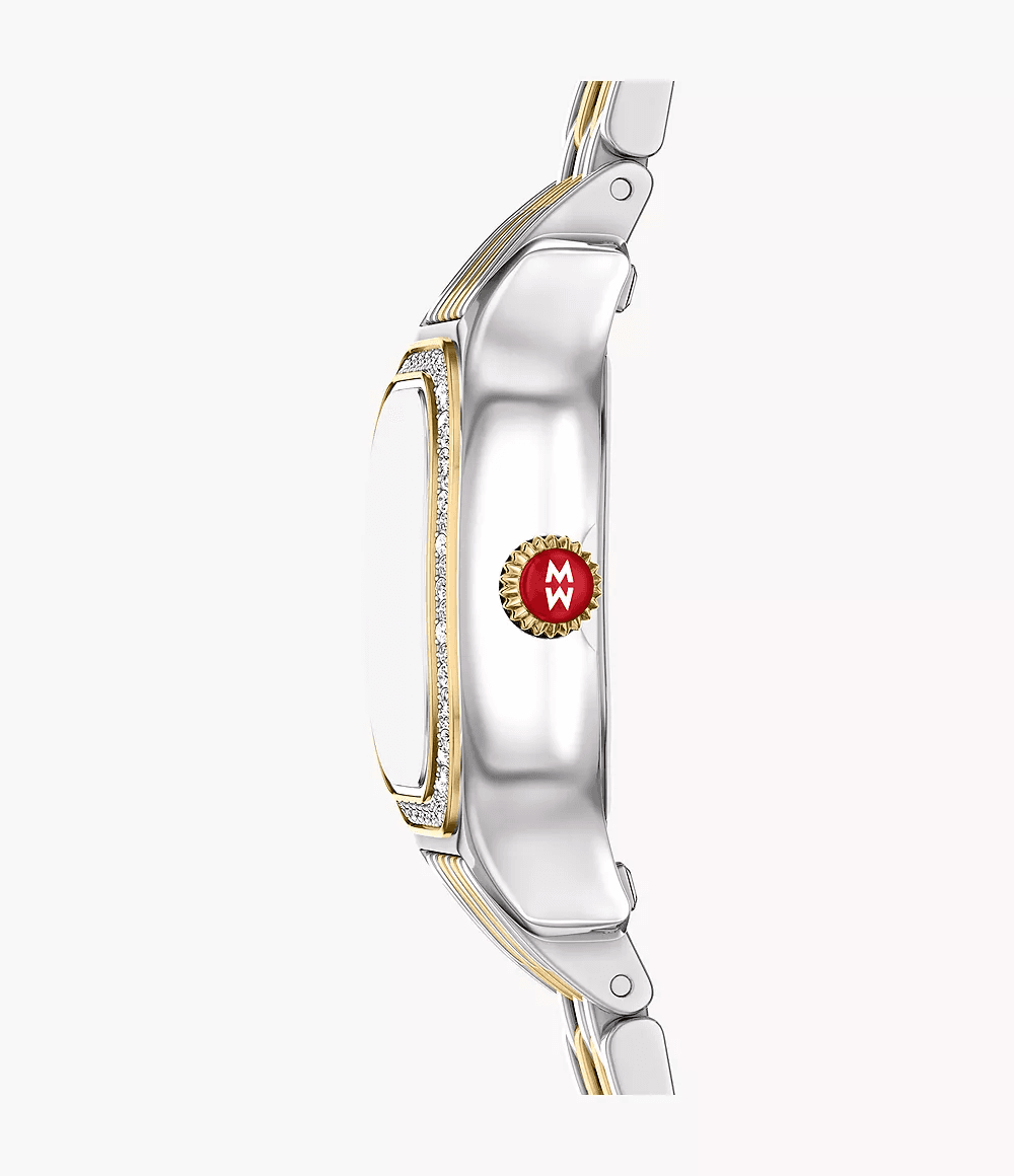 Michele Meggie Mini Diamond Two-Tone 18K Gold-Plated Watch MWW33D000006