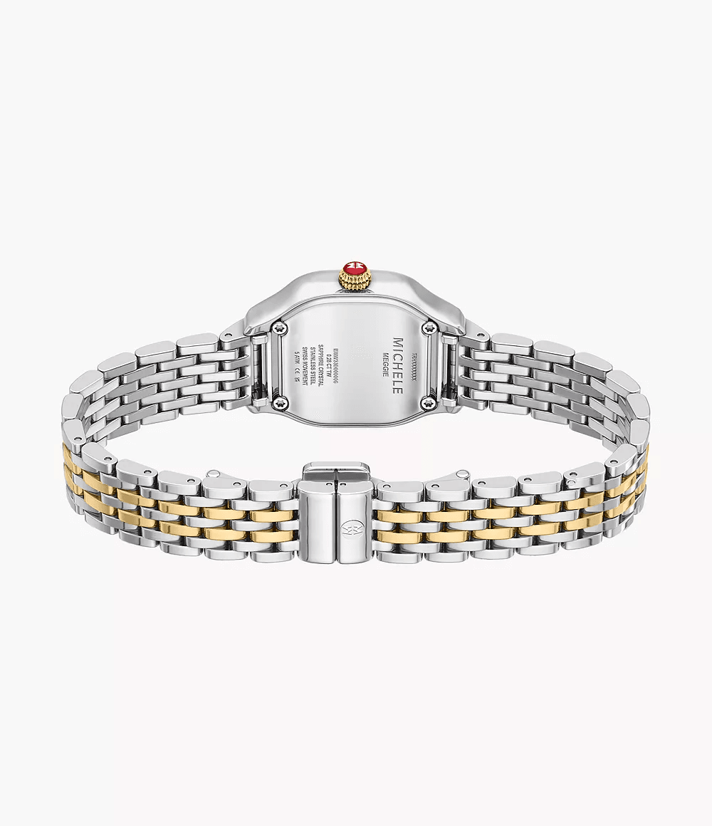 Michele Meggie Mini Diamond Two-Tone 18K Gold-Plated Watch MWW33D000006