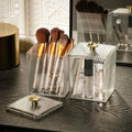 Clear Acrylic Cotton Pad & Cotton Swab Organizer Box