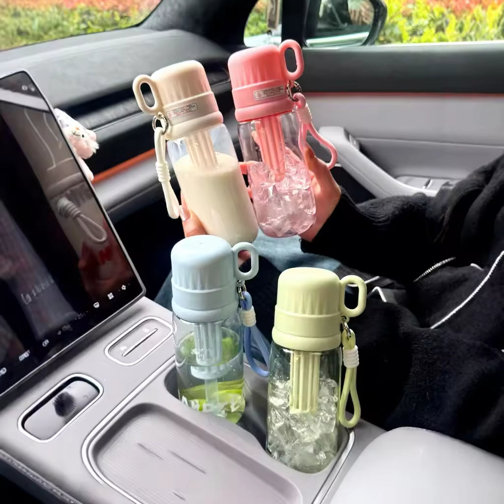 Transparent Water Bottle With Infuser & Carry Loop 800ML