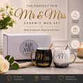 Mr and Mrs luxury ceramic mug gift set 2 piece couple coffee mugs Mr and Mrs mug set Pakistan couple coffee mugs ceramic mug gift set wedding gift mugs anniversary gift for couples luxury ceramic mugs couple tea mug set newlywed gift set Pakistan romantic coffee mug set Home Hatch mug collection