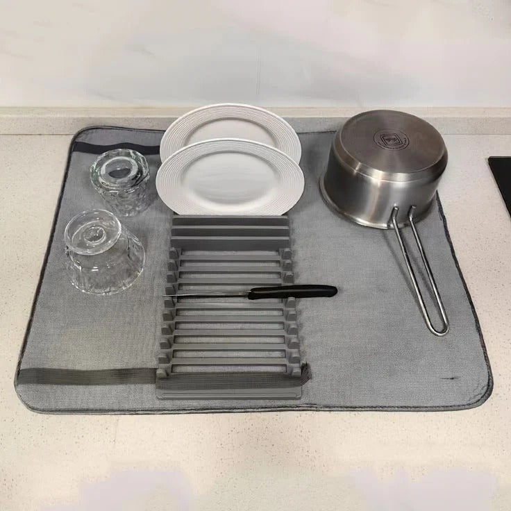 Multifunctional Kitchen Quick Dry Drain Pad With Plate Holder