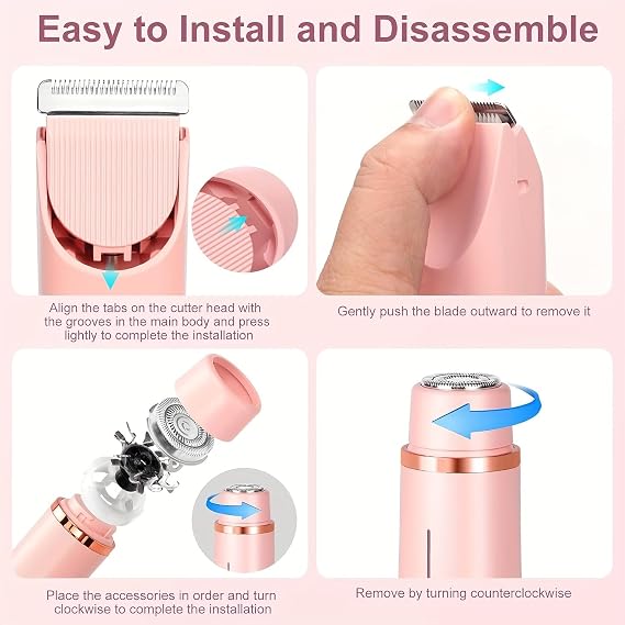 2 In 1 Dual Head Electric Shaver & Trimmer Device For Women