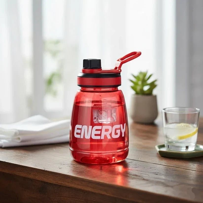 1L Plastic Sports Water Bottle – BPA-Free Hydration Bottle ( Random Color)