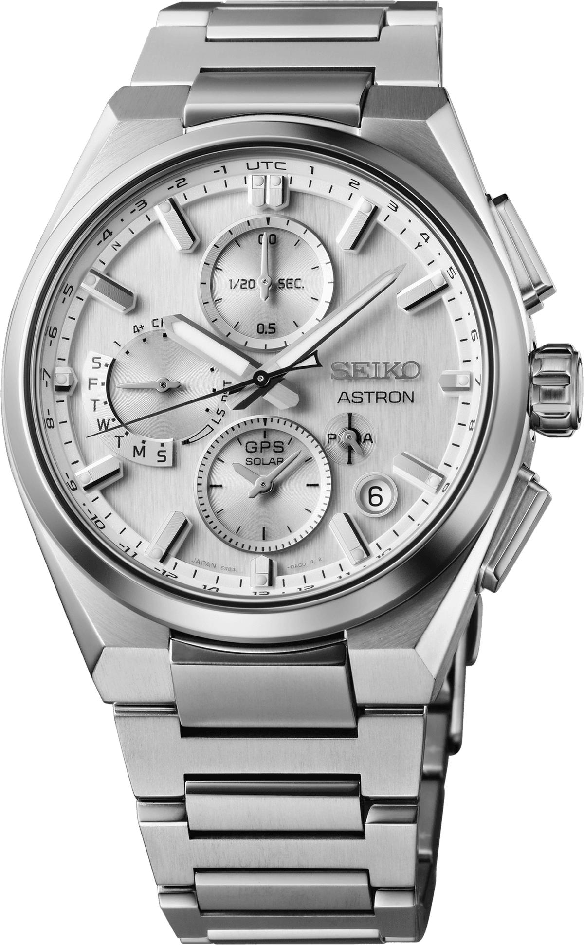 Seiko Astron GPS Solar Dual-Time Chronograph Watch SSH159