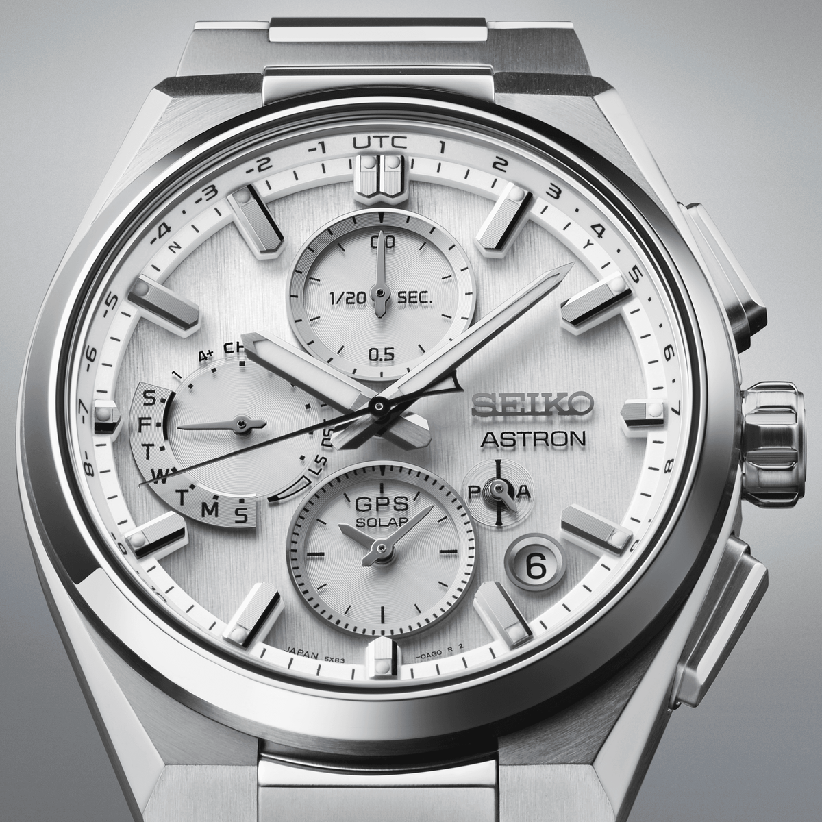 Seiko Astron GPS Solar Dual-Time Chronograph Watch SSH159