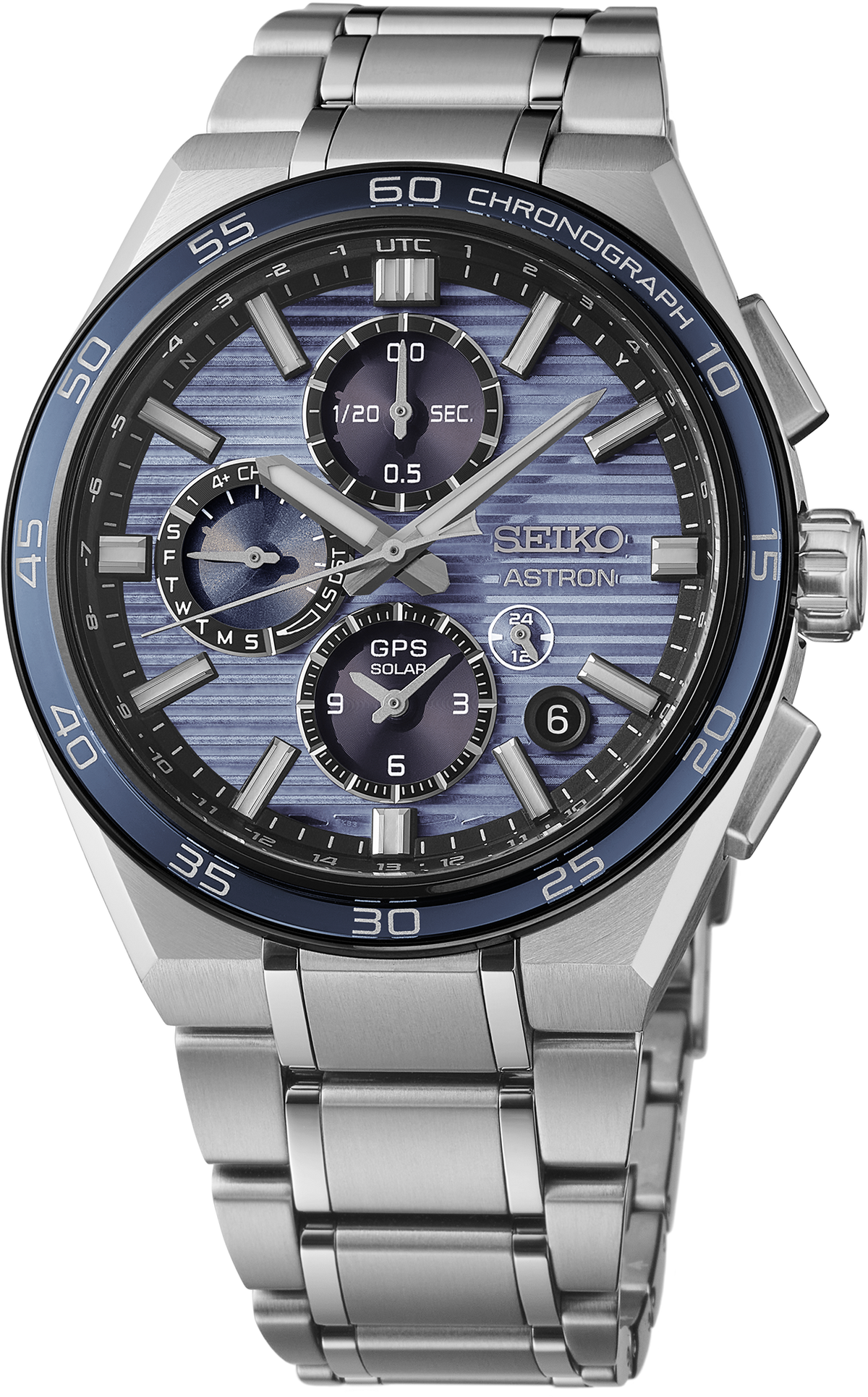 Seiko Astron GPS Solar Dual-Time Chronograph Watch SSH175