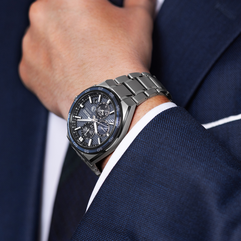 Seiko Astron GPS Solar Dual-Time Chronograph Watch SSH175