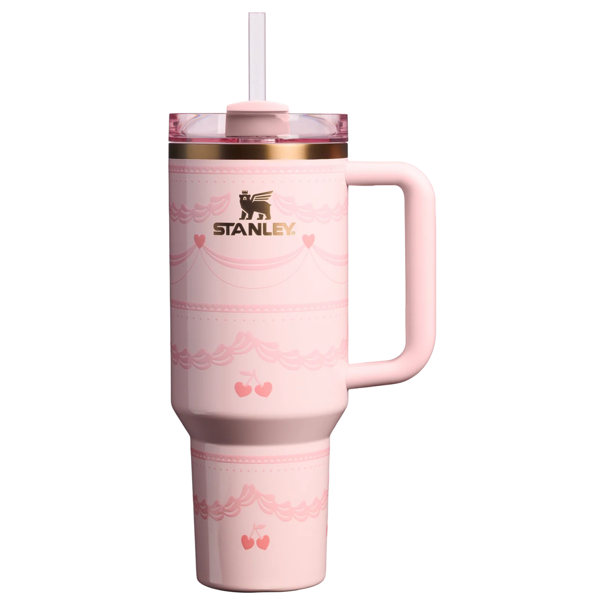 The Valentine’s Day Quencher H2.0 FlowState™ Tumbler | 40 OZ – Pink Velvet Cake