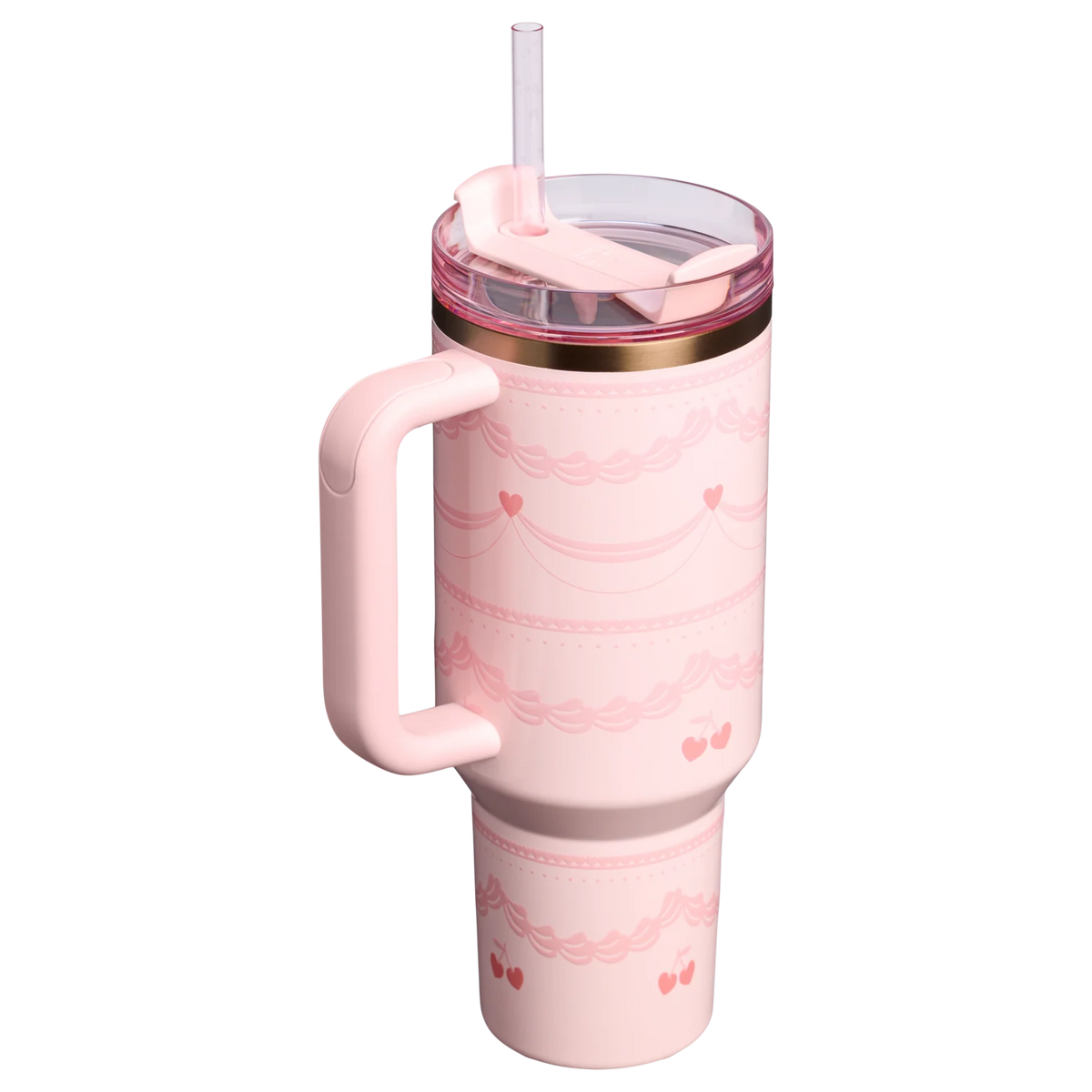 The Valentine’s Day Quencher H2.0 FlowState™ Tumbler | 40 OZ – Pink Velvet Cake
