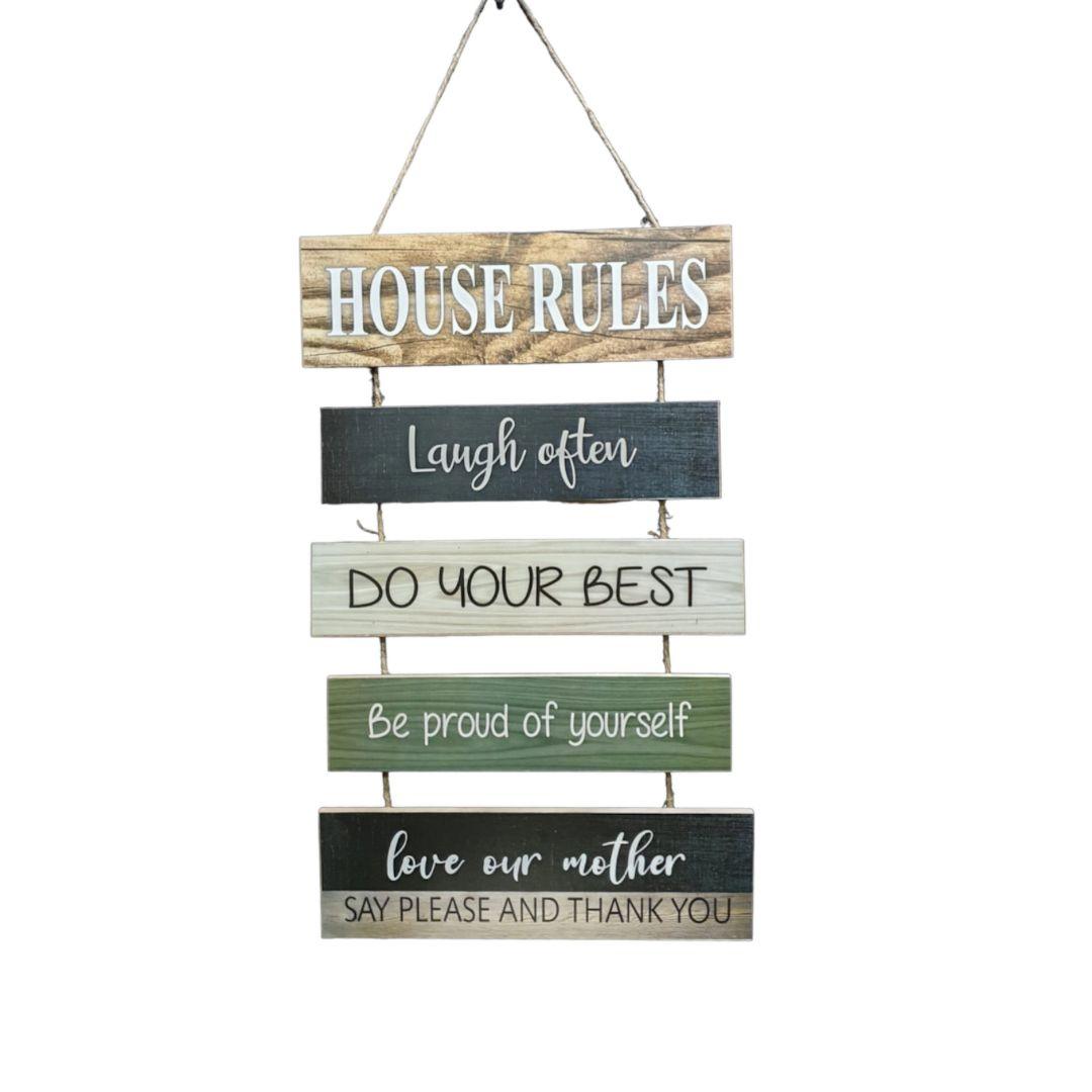 House Rules Wall Hanging | Wall Décor | Home Décor
