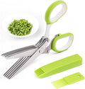 5 Layers Kitchen Scissor – Multi-Blade Herb & Vegetable Cutting Shears with Cleaning Comb | Stainless Steel Kitchen Herb Cutter