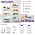 Multipurpose Storage Rack Organizer | Ventilated Plastic Basket Shelf for Kitchen, Bathroom & Laundry | Home Hatch