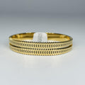 Elegant Gold-Tone Crystal Tennis Bracelet for Women – Sparkling CZ Bangle Jewelry